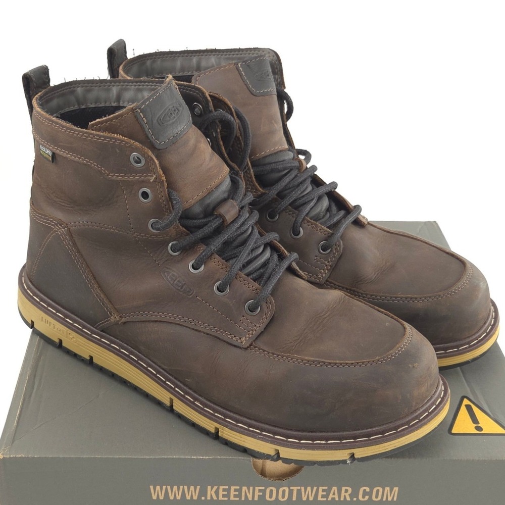 Keen San Jose 6" Utility Work Boots Mens 13EE WIDE Brown Soft Toe Waterproof NEW